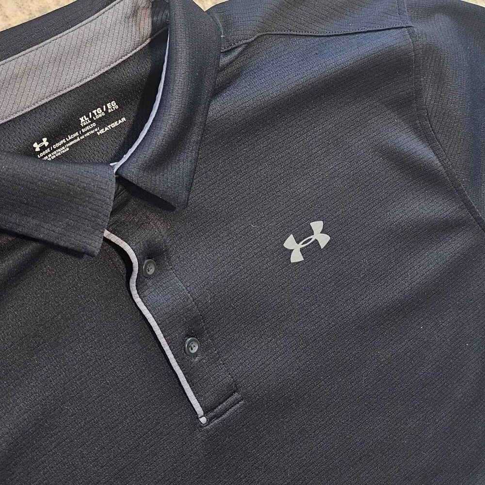 Black XLT Men's Under Armour Short Sleeved Shirt.